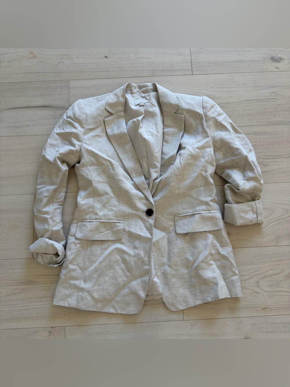 LOFT Light Beige Single-Button Women's Blazer